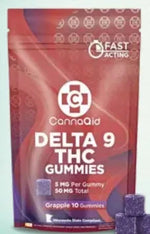 D9 THC Gummies 50mg - Grapple CannaAid