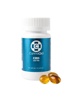 A white plastic bottle of ConnaAid CBD
