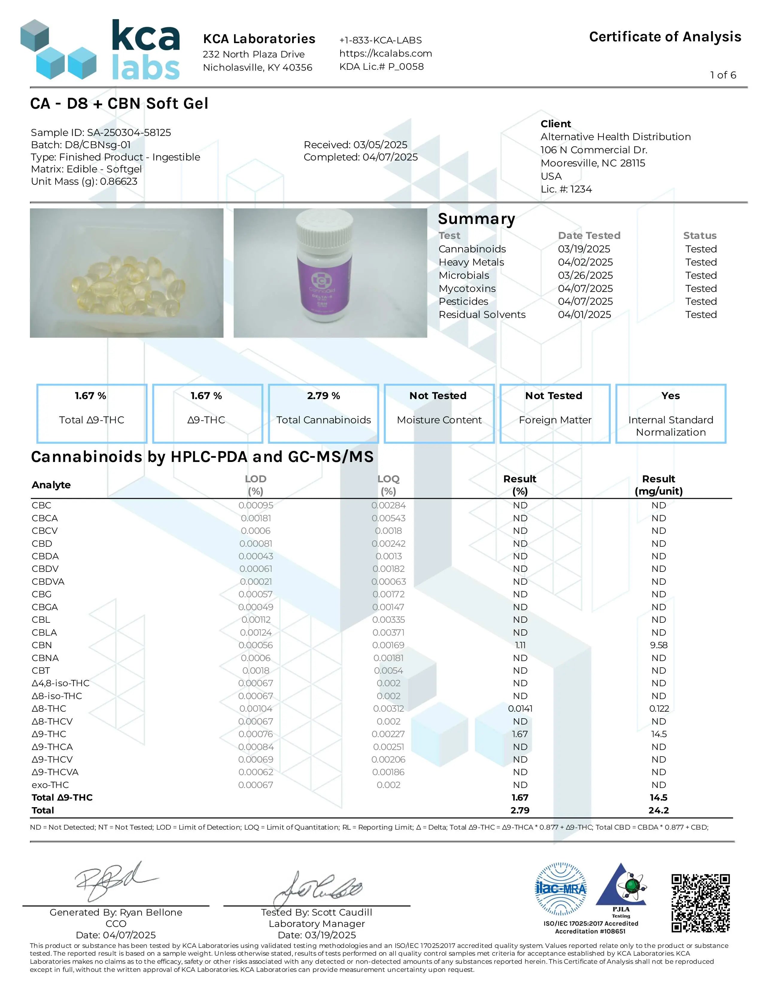 Delta 8 + CBN Soft Gels 750 MG: Buy Now