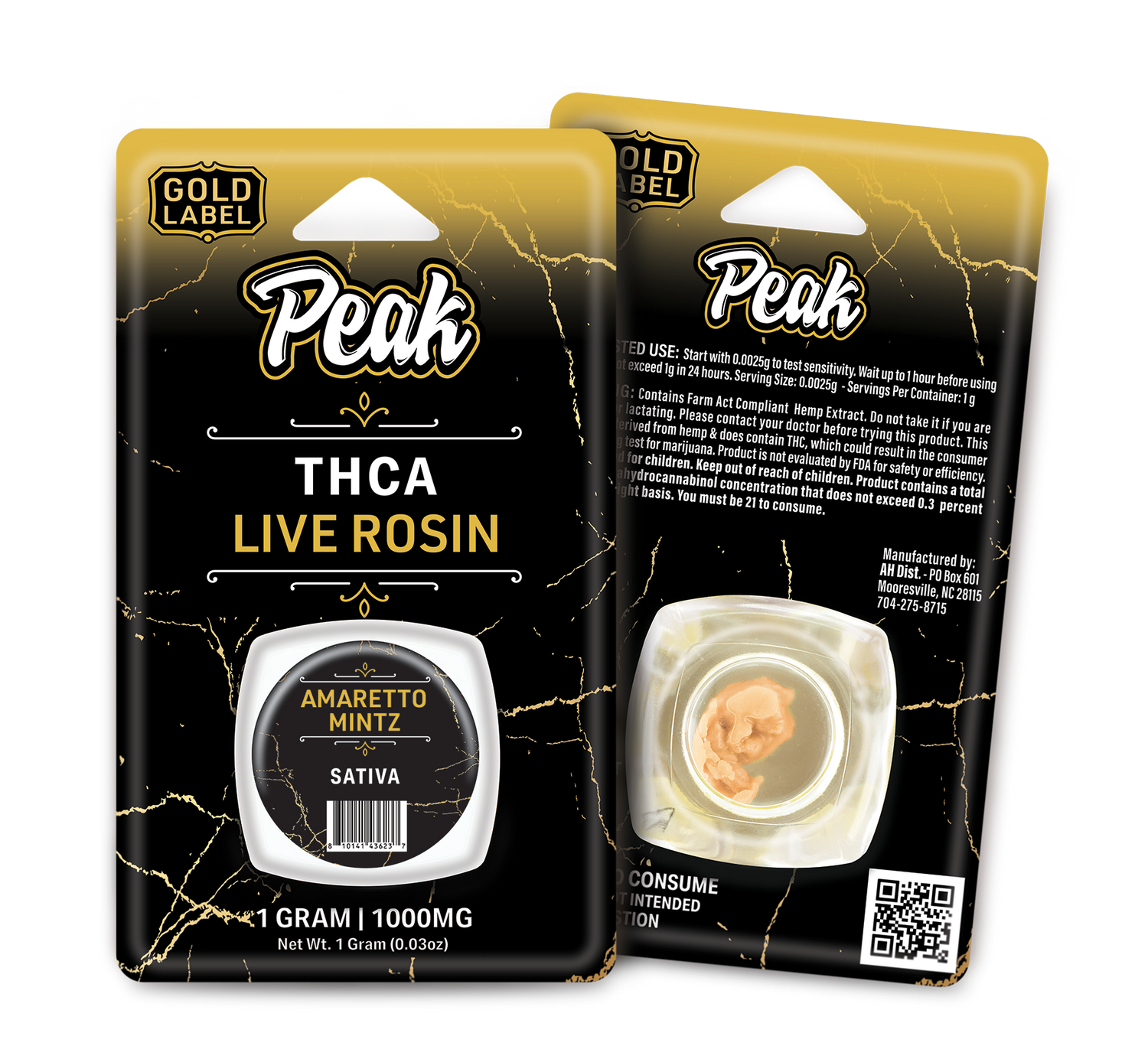 Peak Gold Label THCA Live Rosin - 1G CannaAid