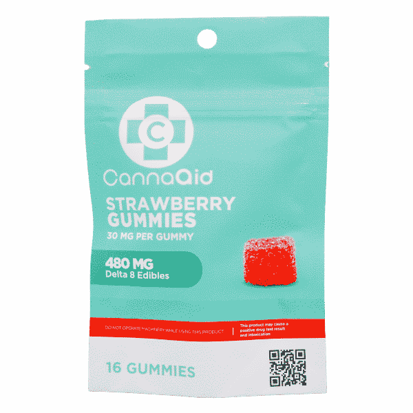 THC Delta 8 Strawberry Gummies 30MG each CannaAid