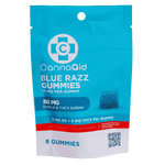 THC Delta 8 + THCV Blue Razz Gummies 10MG each (8ct) CannaAid