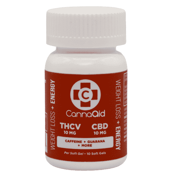 THCV + CBD Weight Loss and Energy Vegan Soft Gels 200 MG CannaAid