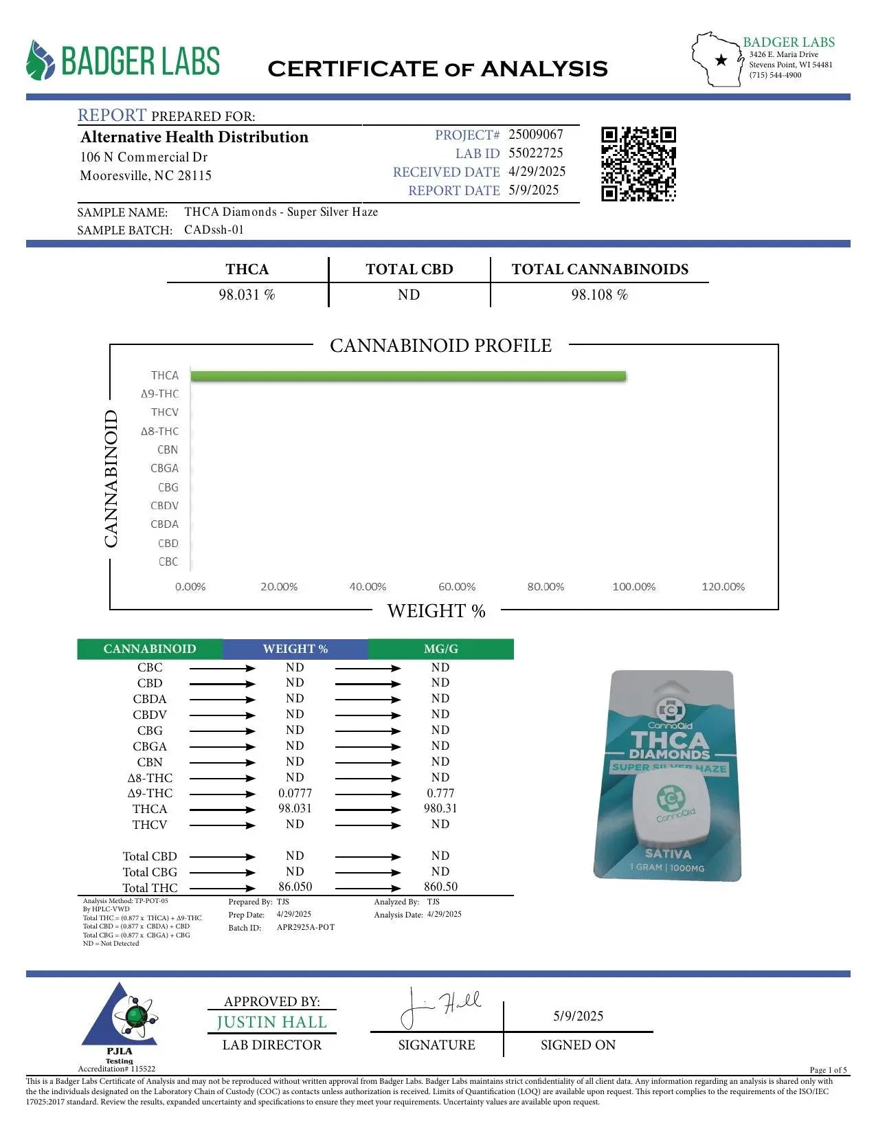 Shop THCA Diamonds Super Silver Haze - 1 Gram
