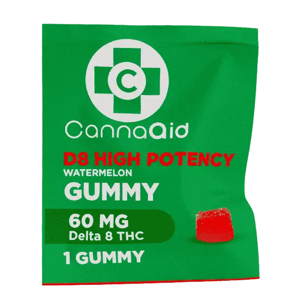 THC Delta 8 Watermelon Gummies 60MG each CannaAid