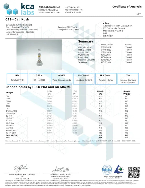 CB9 1ml Disposable CannaAid