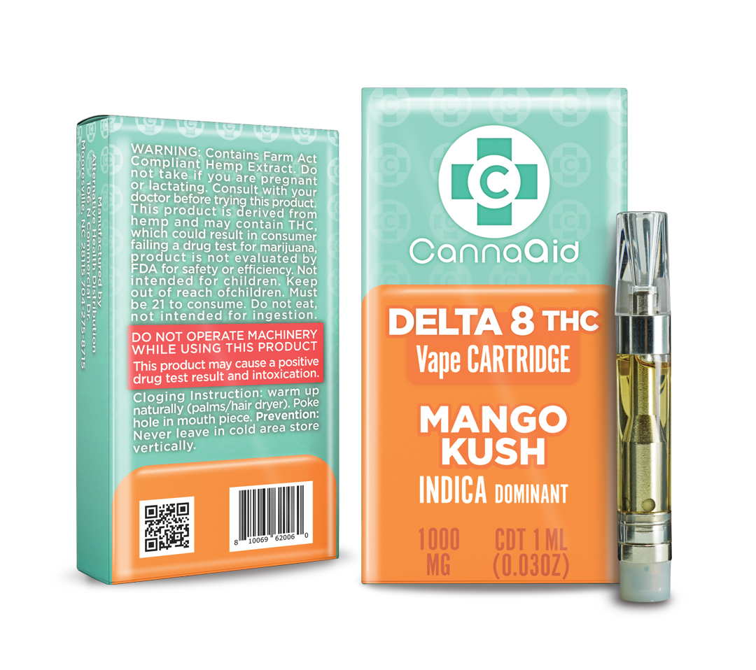 ∆8 Vape Cartridge - 1mL (1,000mg) CannaAid