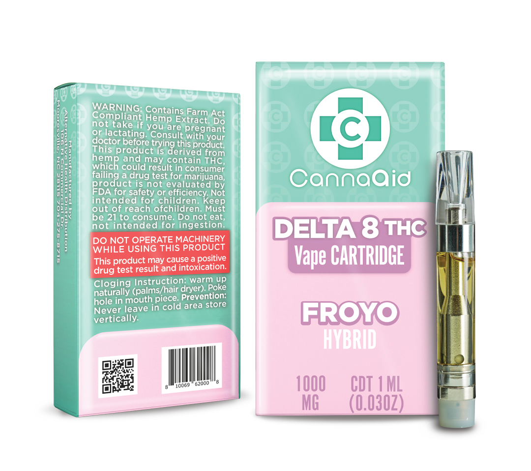 ∆8 Vape Cartridge - 1mL (1,000mg) CannaAid