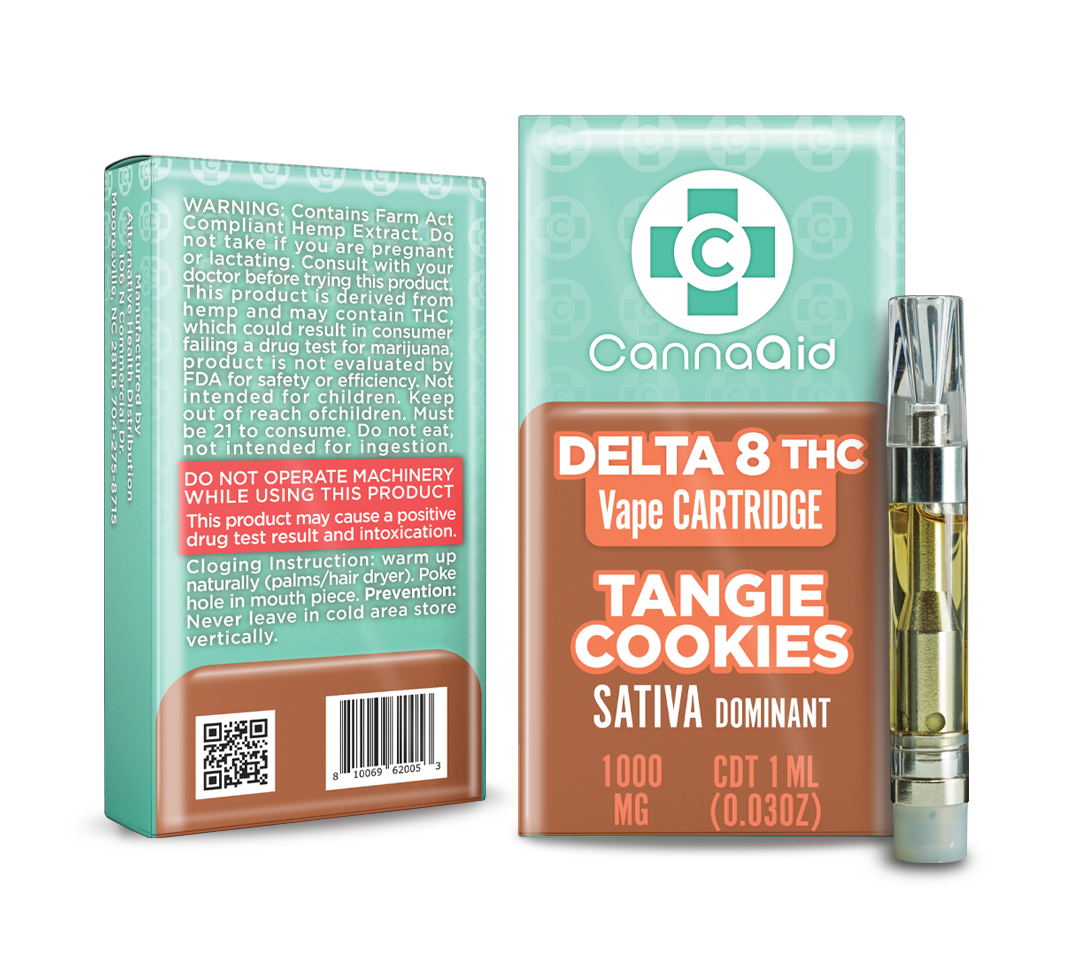 ∆8 Vape Cartridge - 1mL (1,000mg) CannaAid