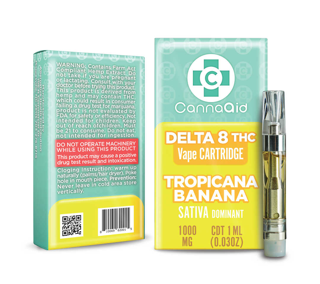 ∆8 Vape Cartridge - 1mL (1,000mg) CannaAid