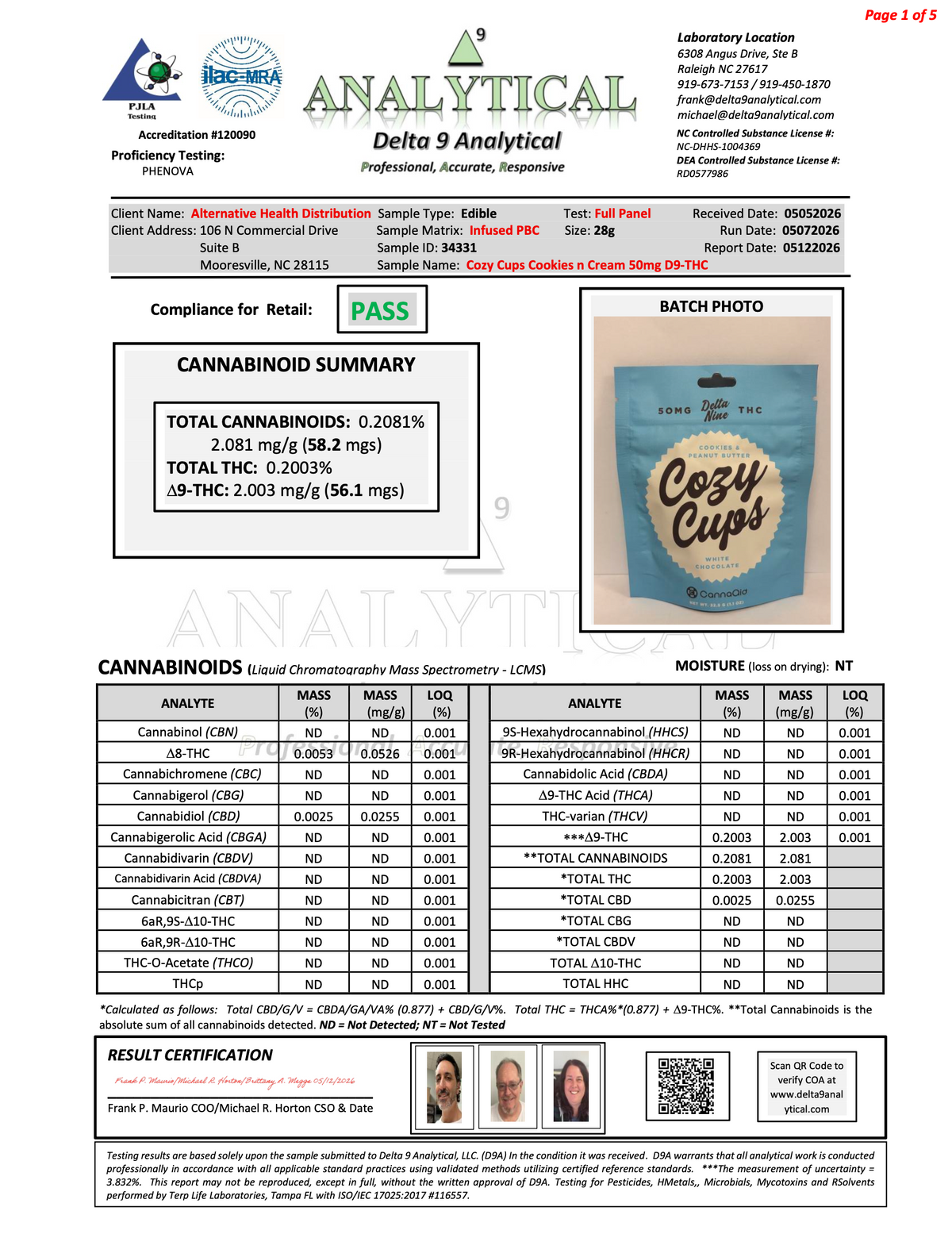 CannaAid Cozy Cups - 50mg (1ct) CannaAid
