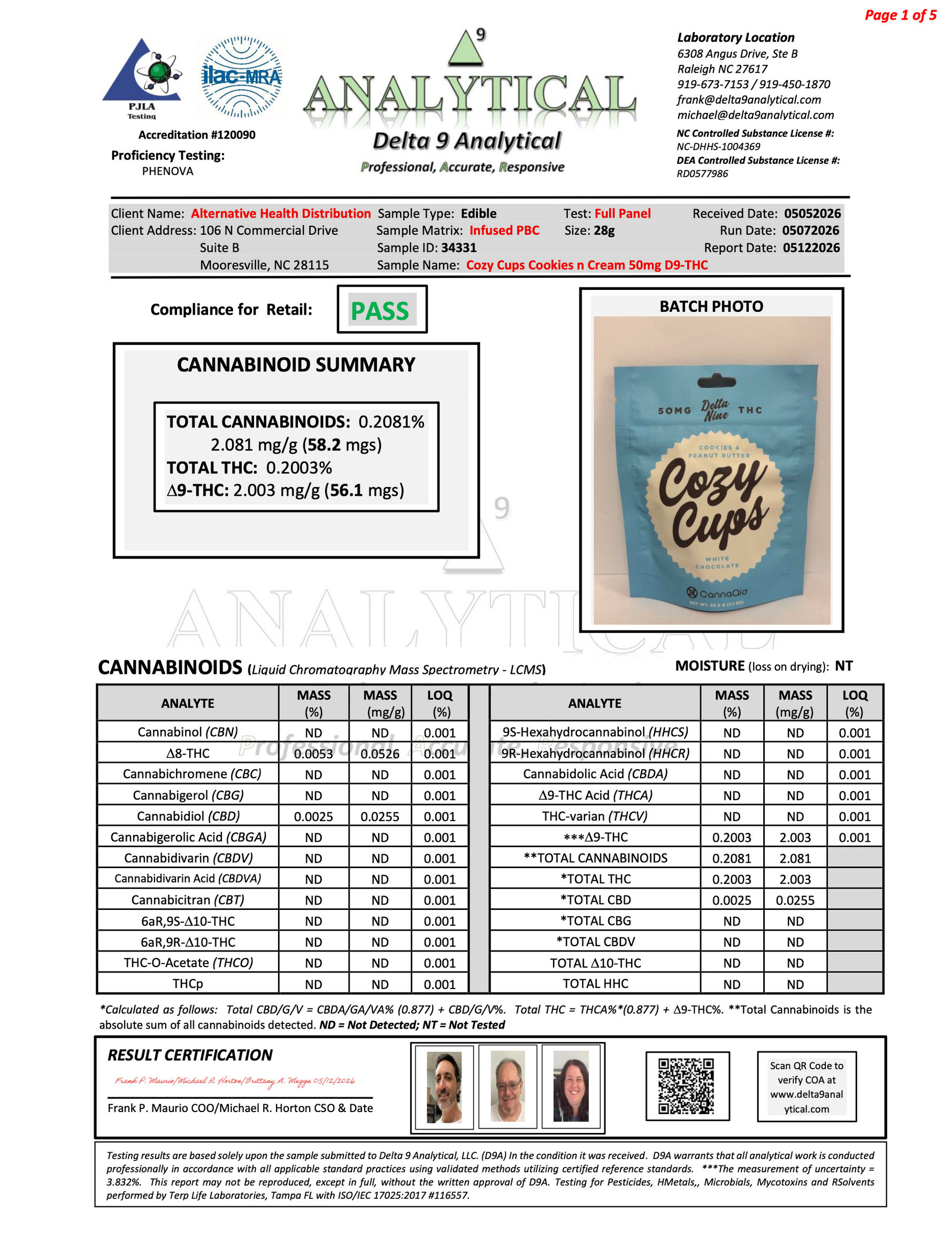 CannaAid Cozy Cups - 50mg (1ct) CannaAid