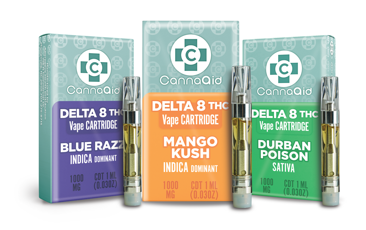 ∆8 Vape Cartridge - 1mL (1,000mg) CannaAid