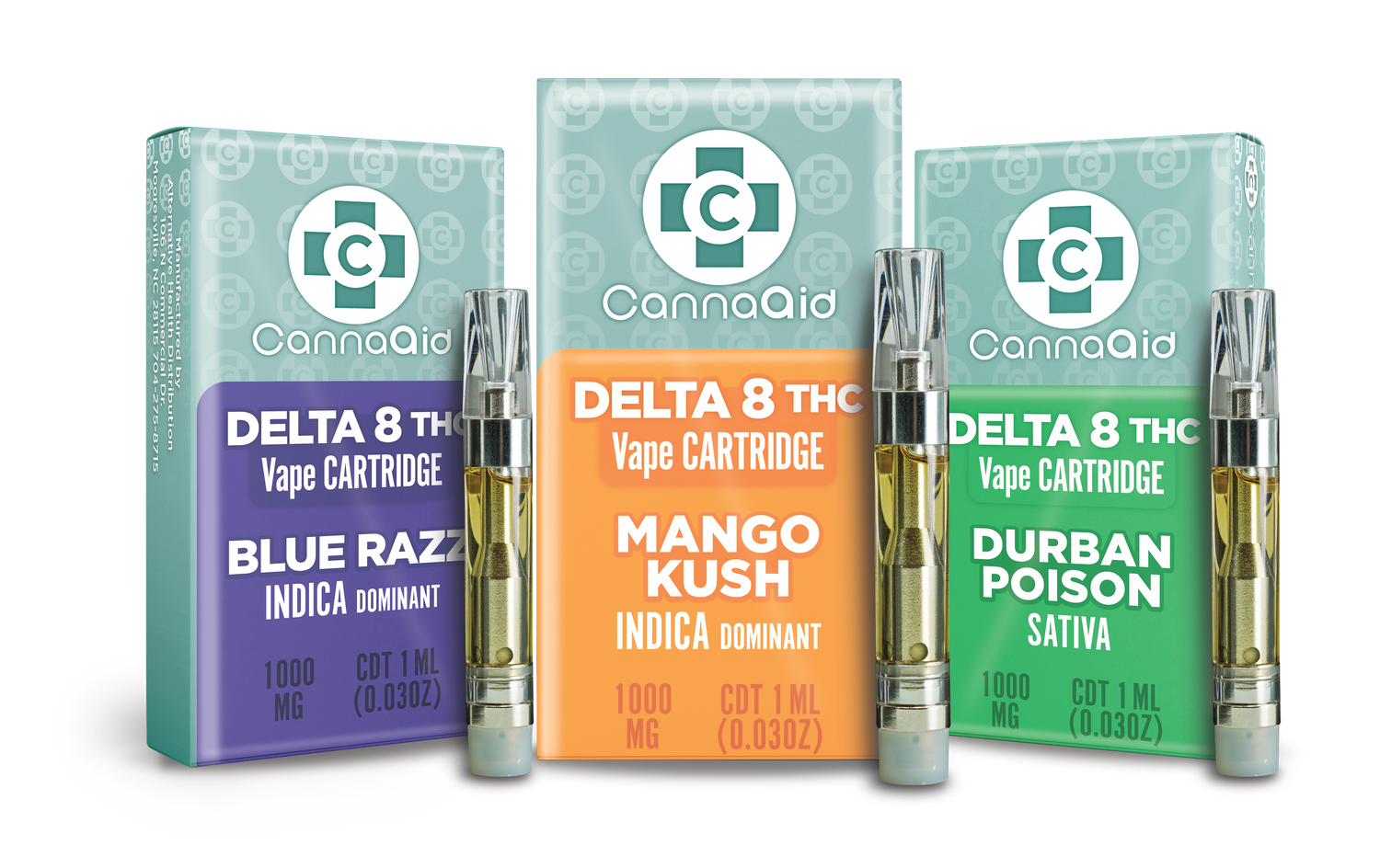 ∆8 Vape Cartridge - 1mL (1,000mg) CannaAid