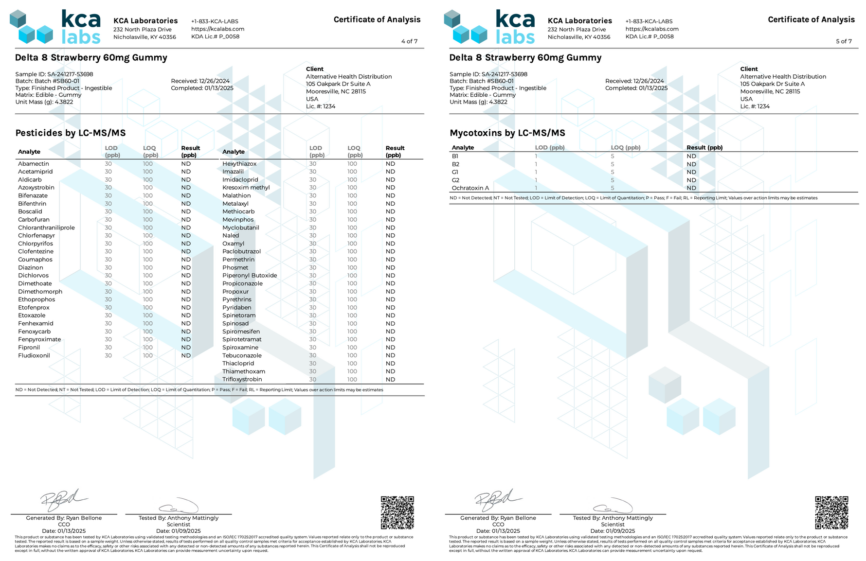 ∆8 Strawberry Gummies - 60 mg CannaAid