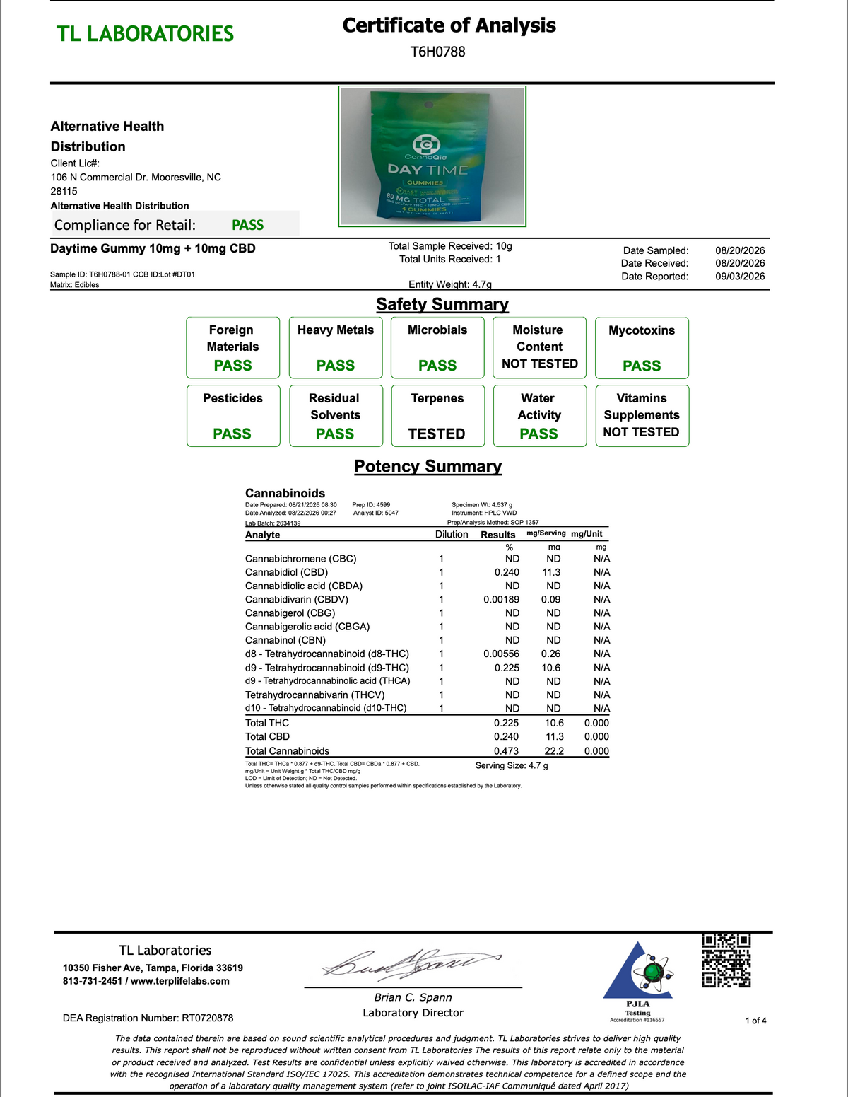 CannaAid Day Time Gummies - 30ct CannaAid