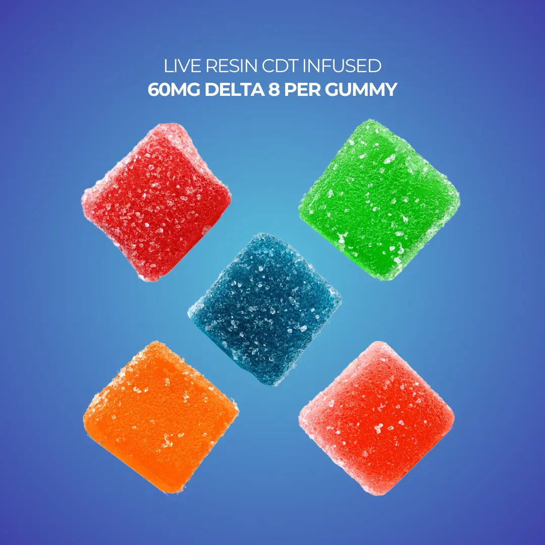 THC Delta 8 Mystery Flavor Gummies 60MG each CannaAid