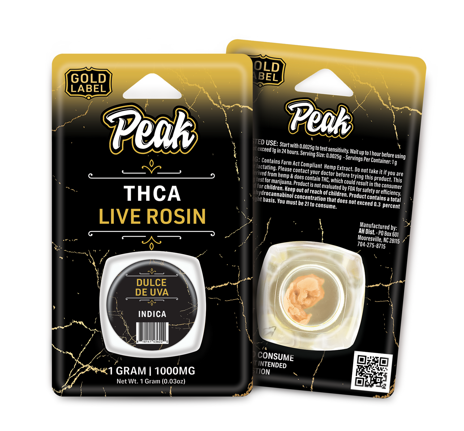 Peak Gold Label THCA Live Rosin - 1G CannaAid