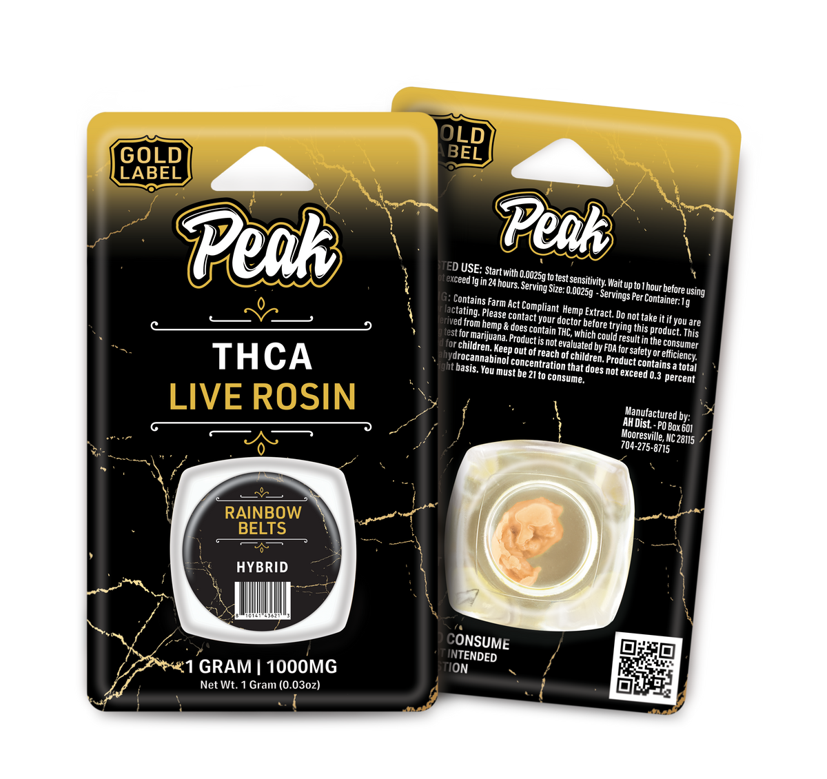 Peak Gold Label THCA Live Rosin - 1G CannaAid