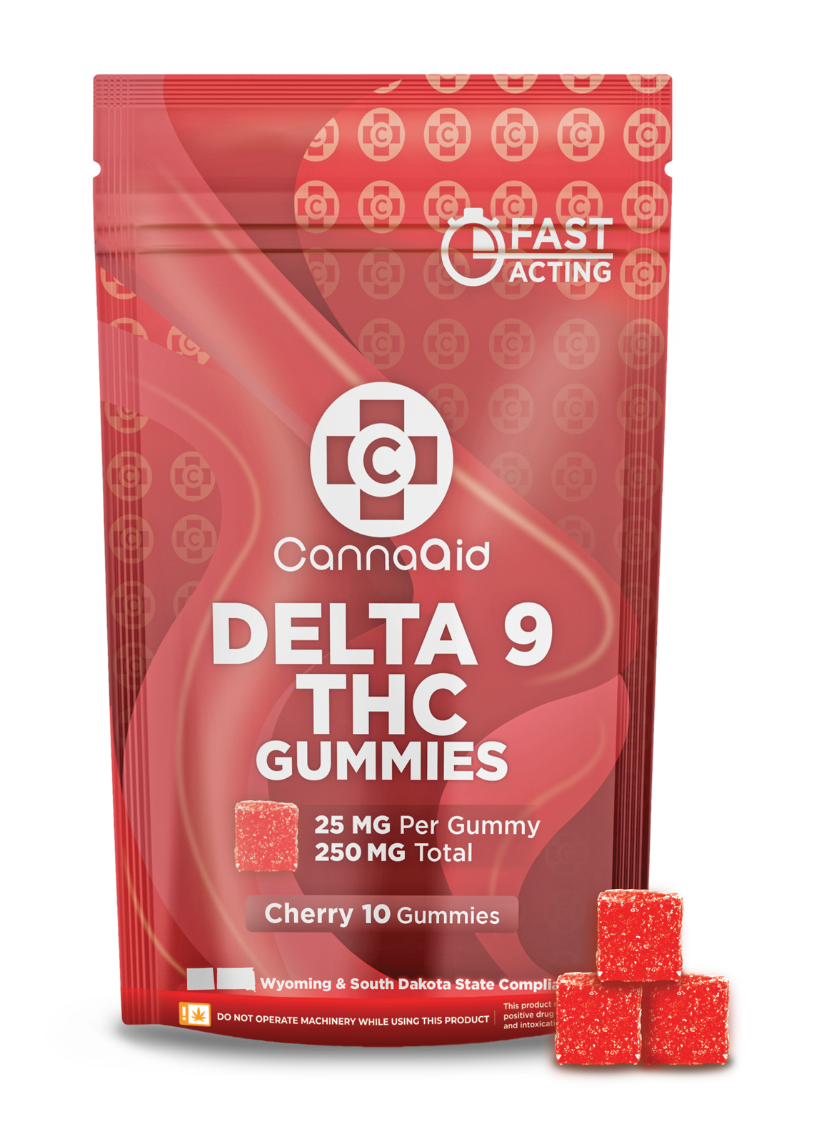 Delta-9 THC Gummies - Cherry (250mg) CannaAid