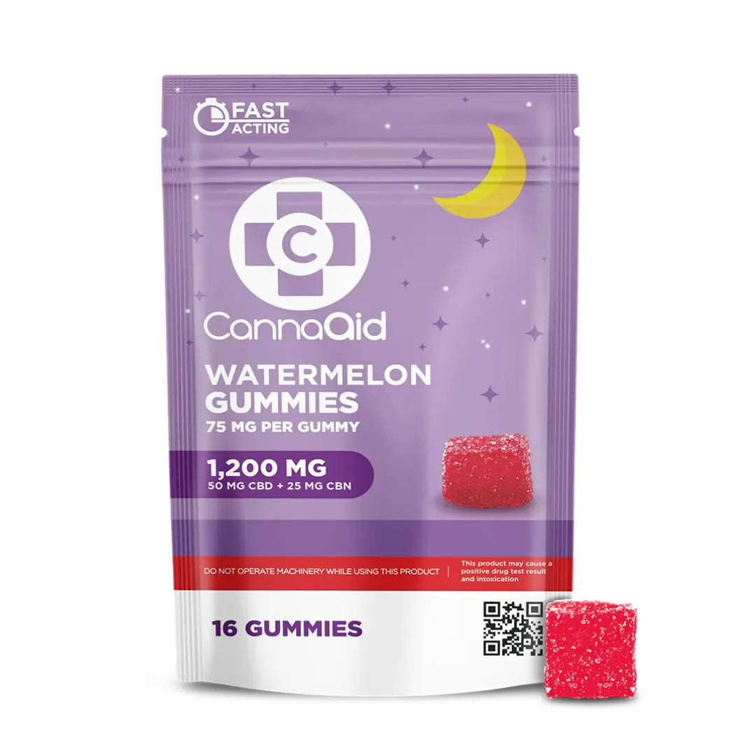 CBD + CBN Watermelon Gummies 1,200 MG CannaAid