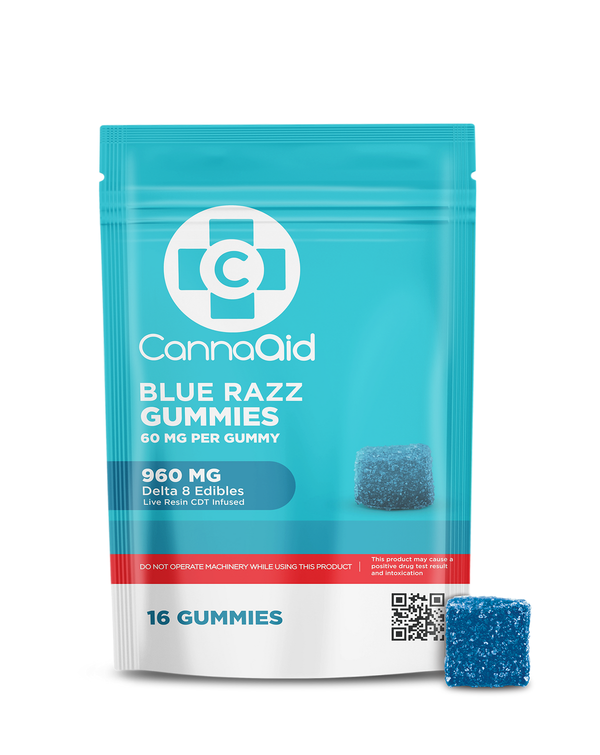 ∆8 Blue Razz Gummies - 60mg CannaAid
