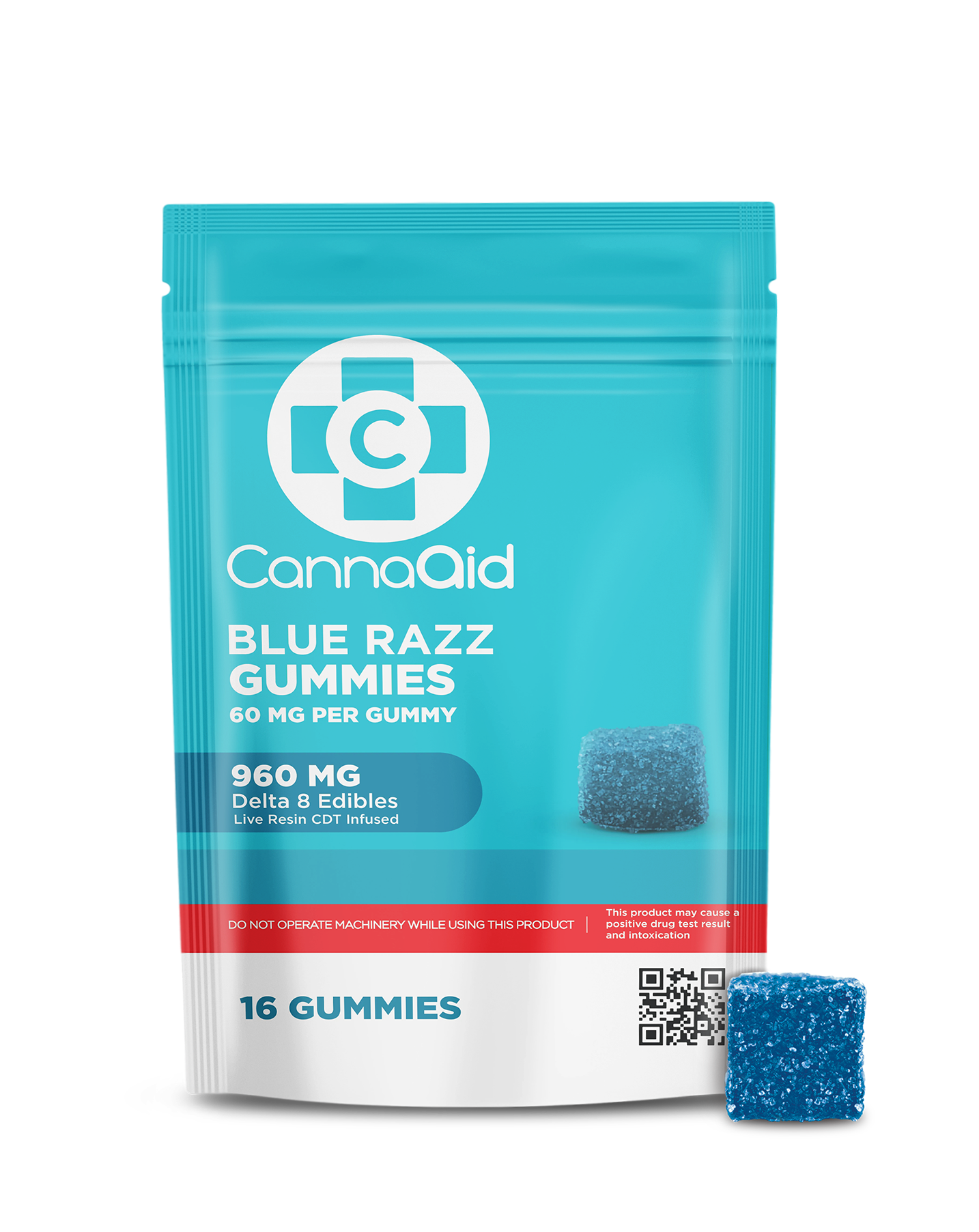 ∆8 Blue Razz Gummies - 60mg CannaAid