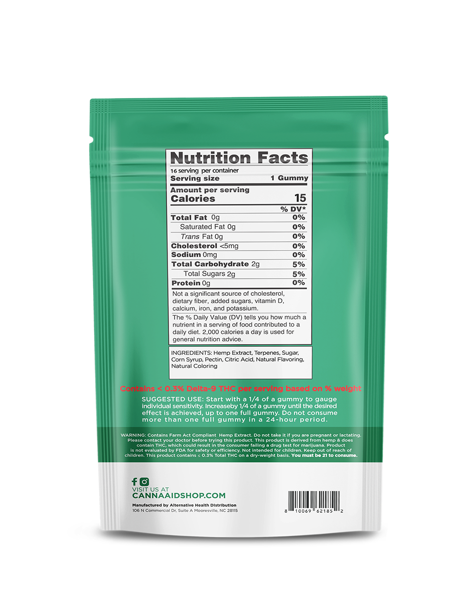 ∆8 Watermelon Gummies - 60 mg CannaAid