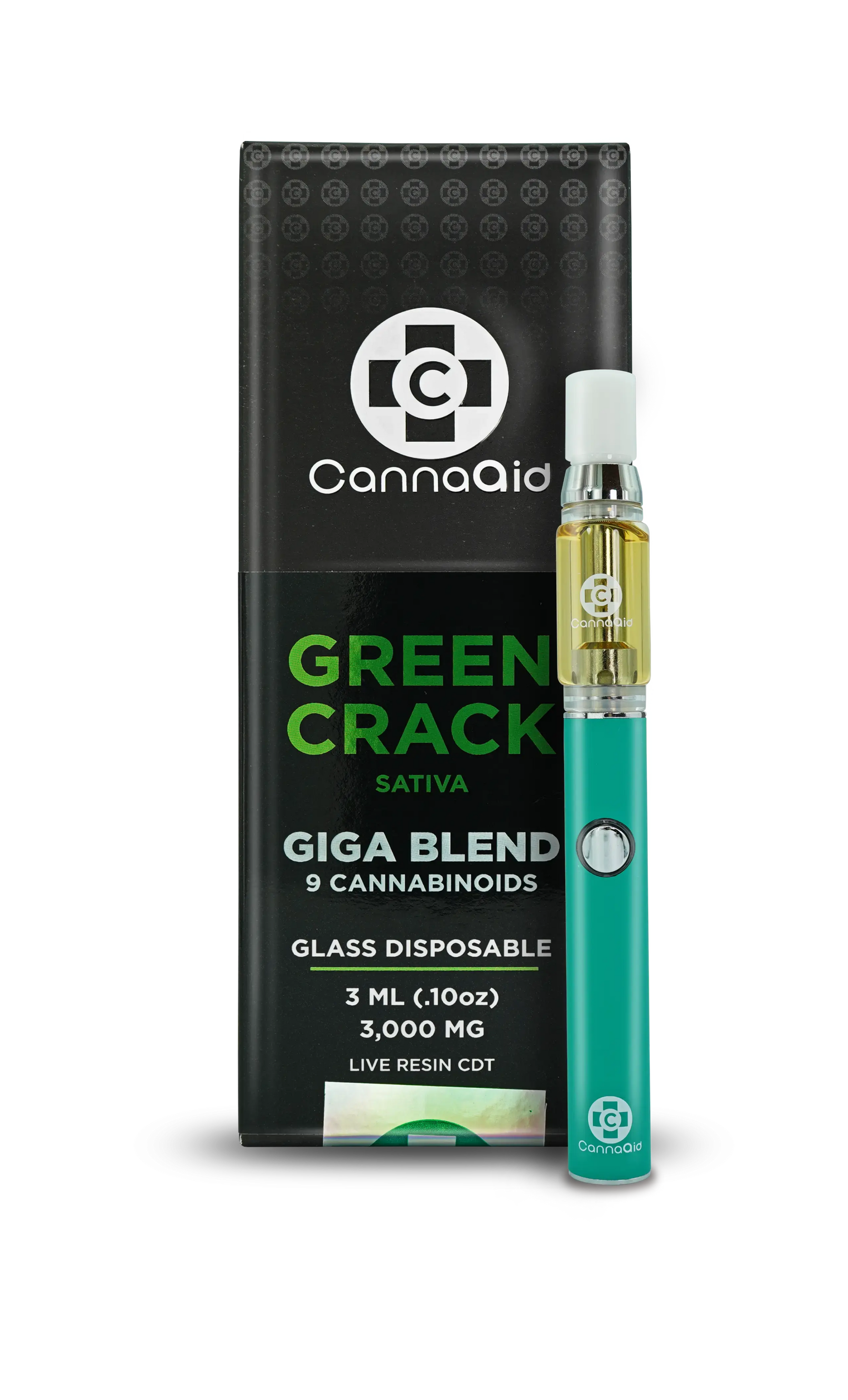 3ML Giga Blend Glass Disposable Vape – 9 Cannabinoid Blend CannaAid