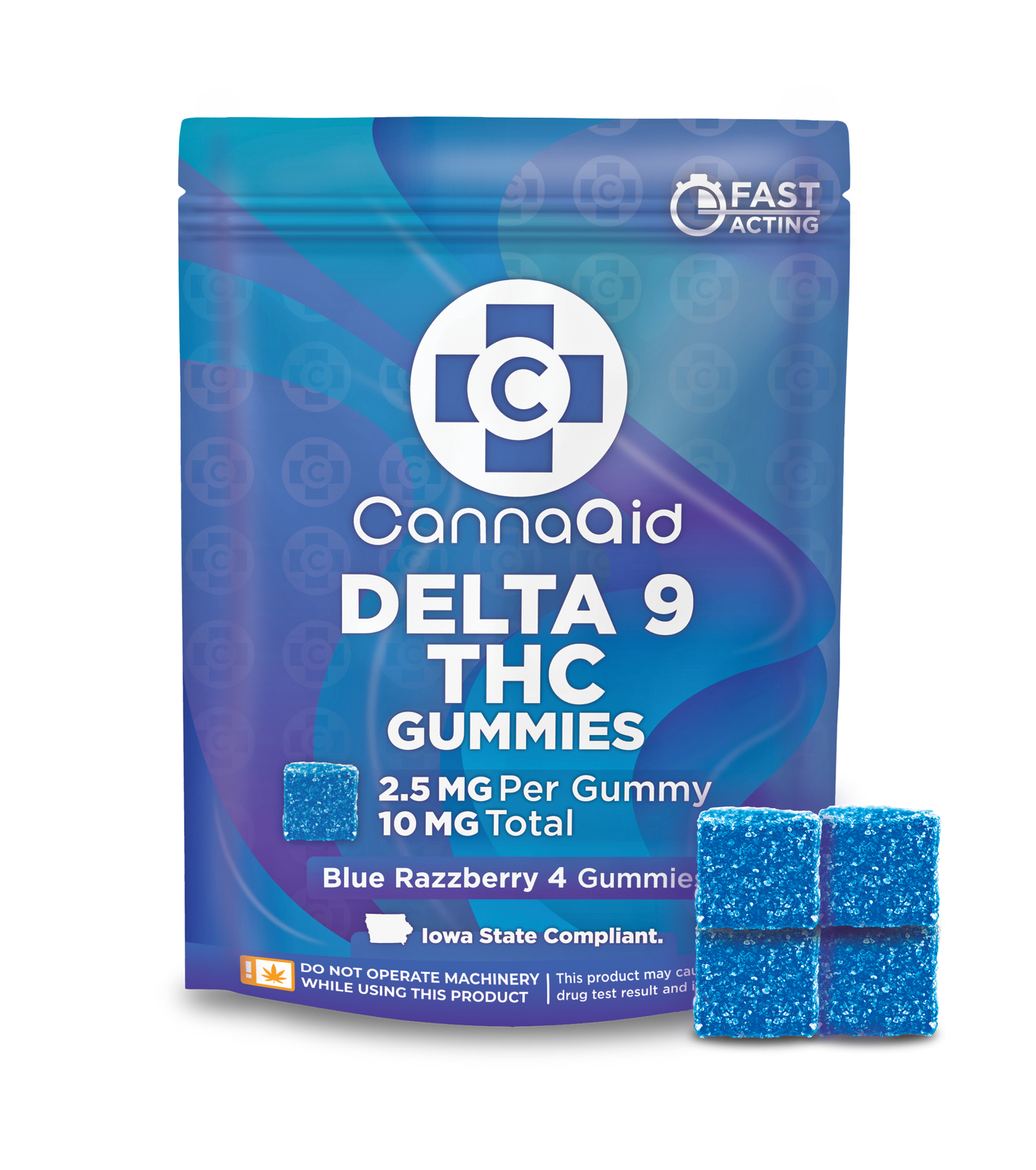 Delta-9 THC Gummies - Blue Razzberry (10mg) CannaAid