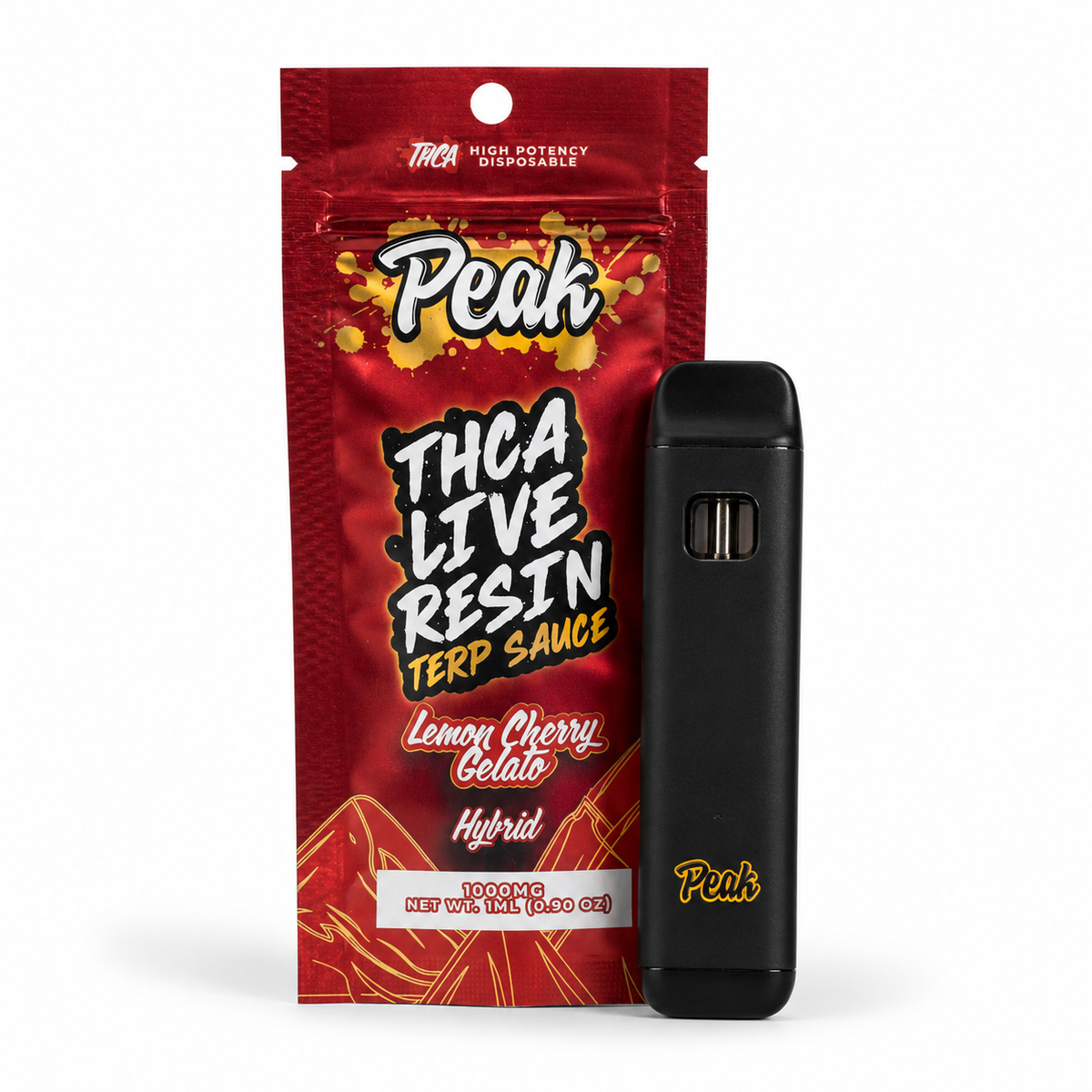 Peak 1mL THCA Live Resin Terp Sauce Disposable - 1000mg CannaAid