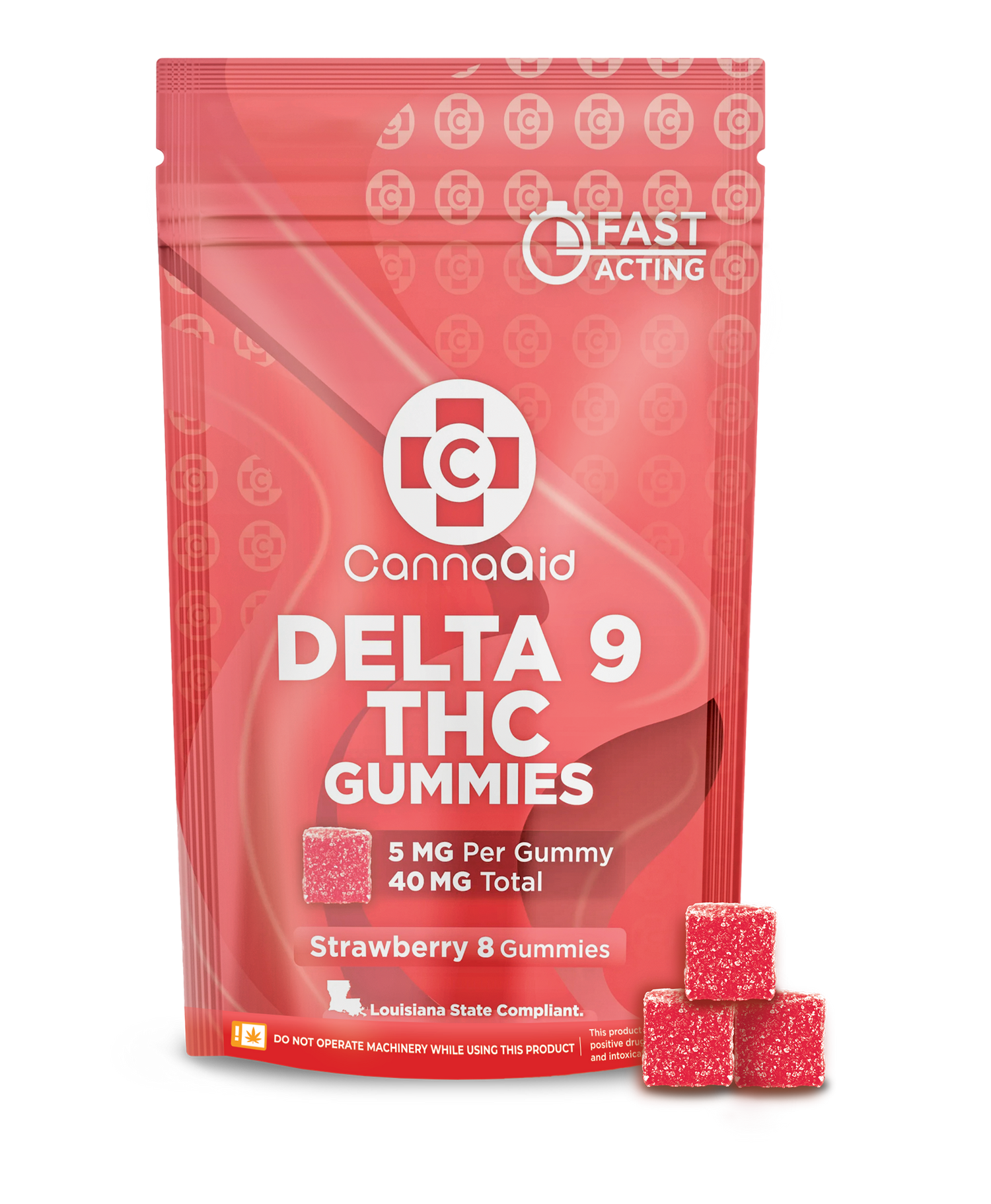 Delta-9 THC Gummies - Strawberry (40mg) CannaAid