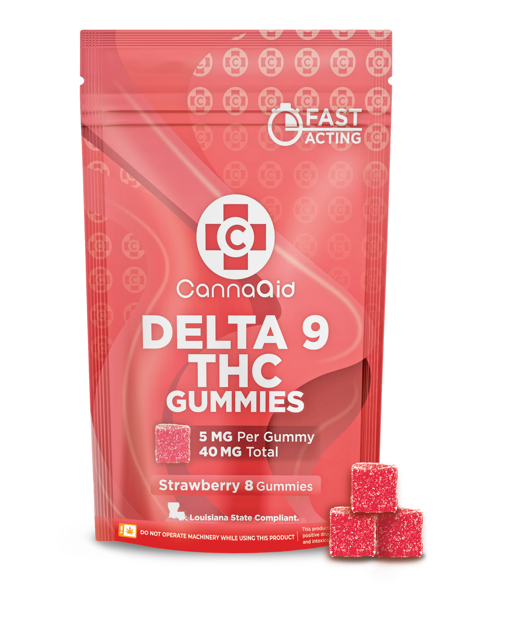 Delta-9 THC Gummies - Strawberry (40mg) CannaAid