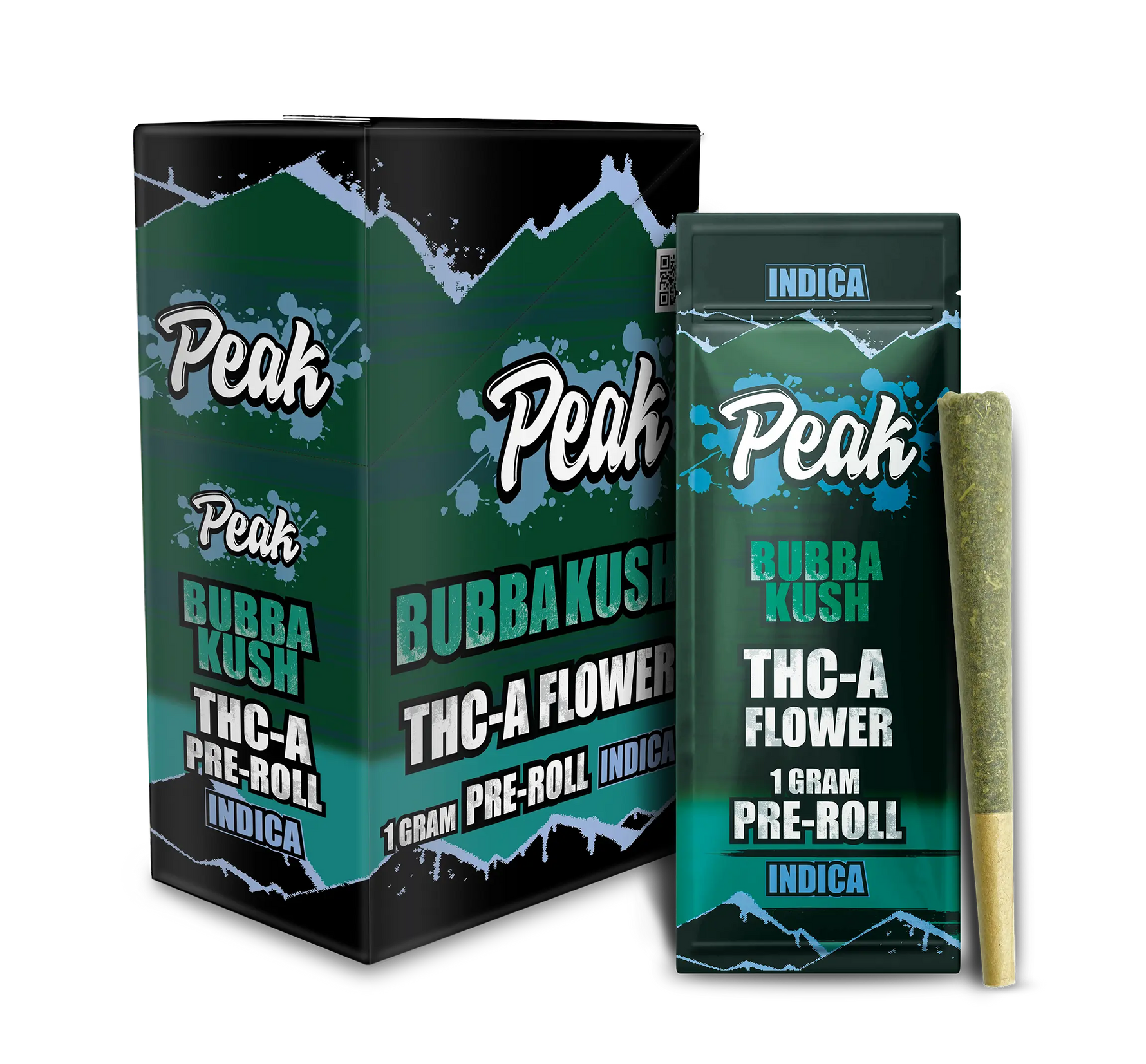 Peak THCA Flower Pre-rolls 1CT x10 Bubba Kush AH DIST