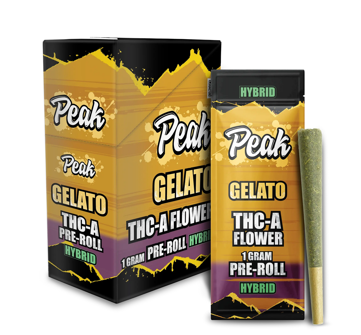 Peak THCA Flower Pre-rolls 1CT x10 Gelato Hybrid AH DIST