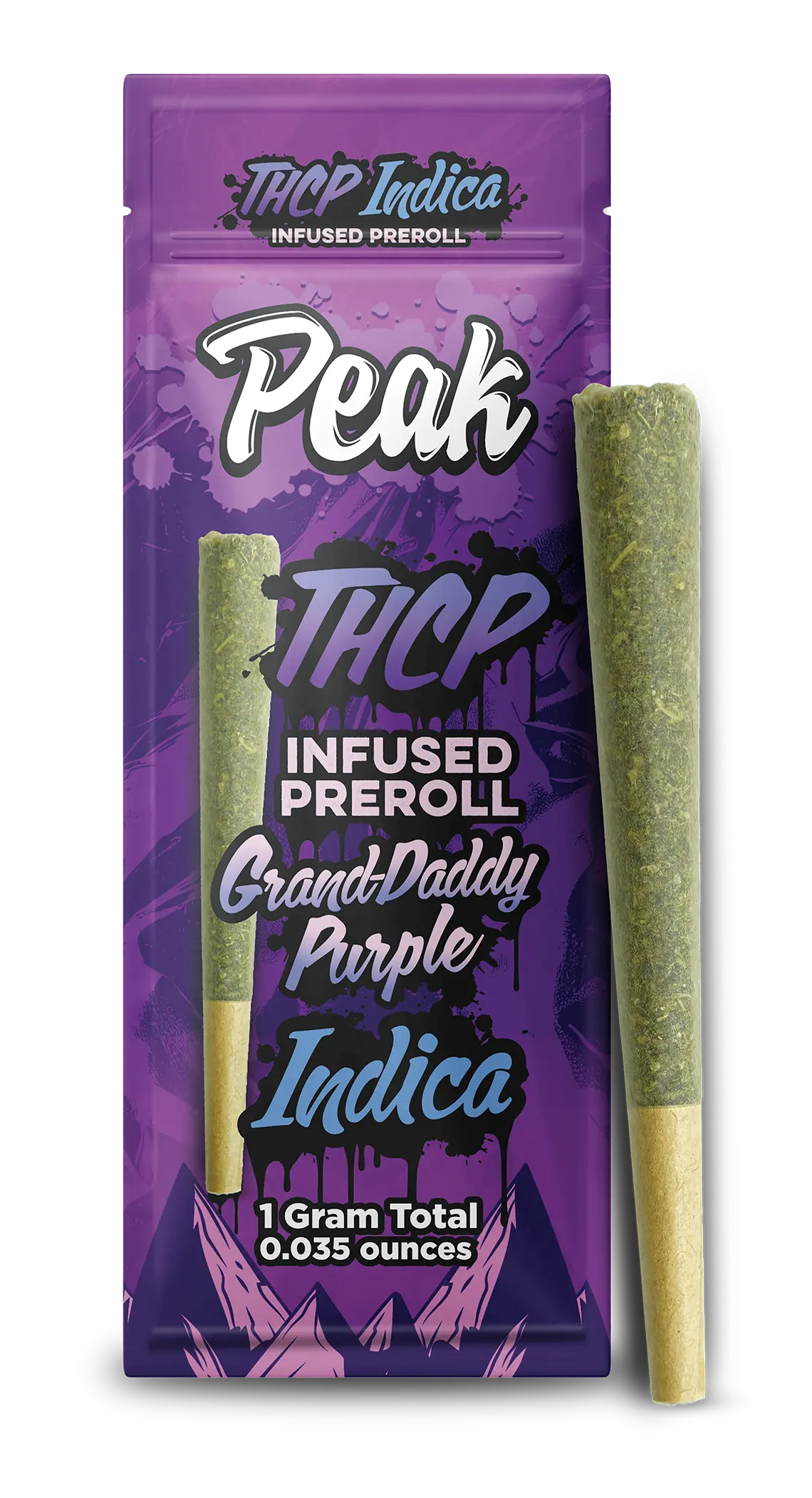 THCP Infused Indica GrandDaddy Purple Pre-roll x10 AH DIST