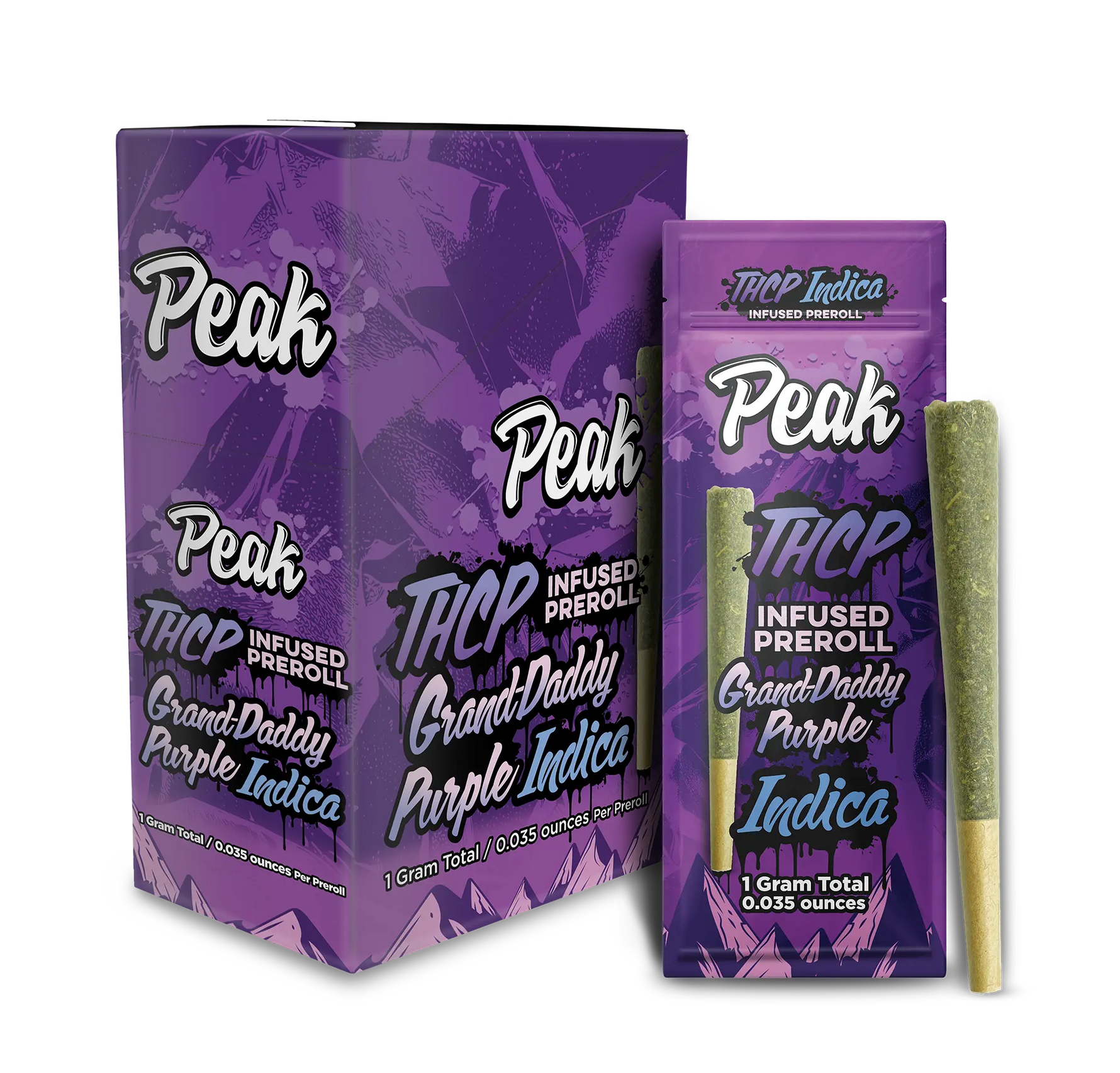 THCP Infused Indica GrandDaddy Purple Pre-roll x10 AH DIST