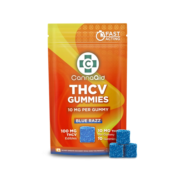 CBDWax 10g THCフリー Buy 10mg THCV Gummies - Blue Razz Flavor by CannaAid