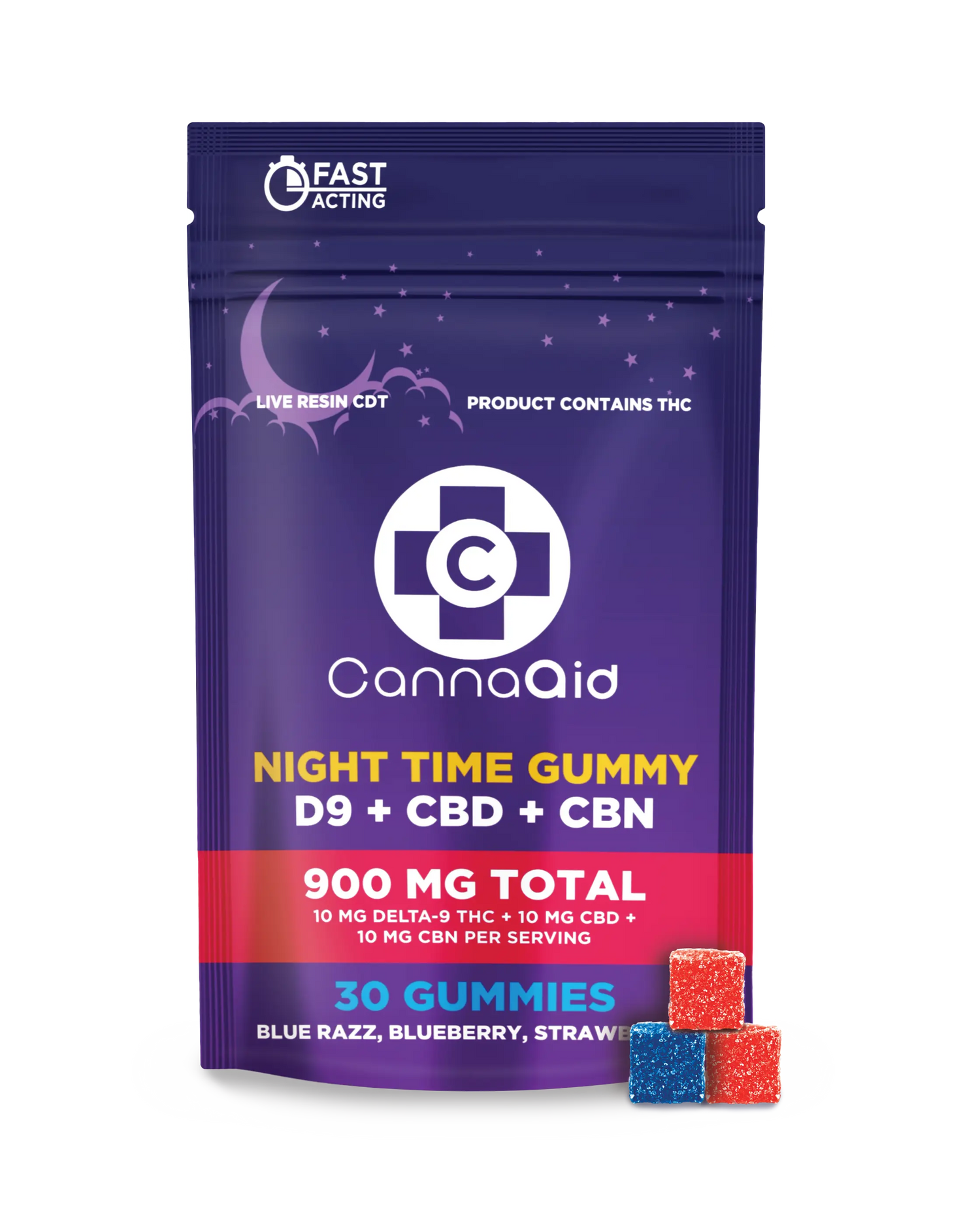 Delta 9 + CBD + CBN Night Time Gummies