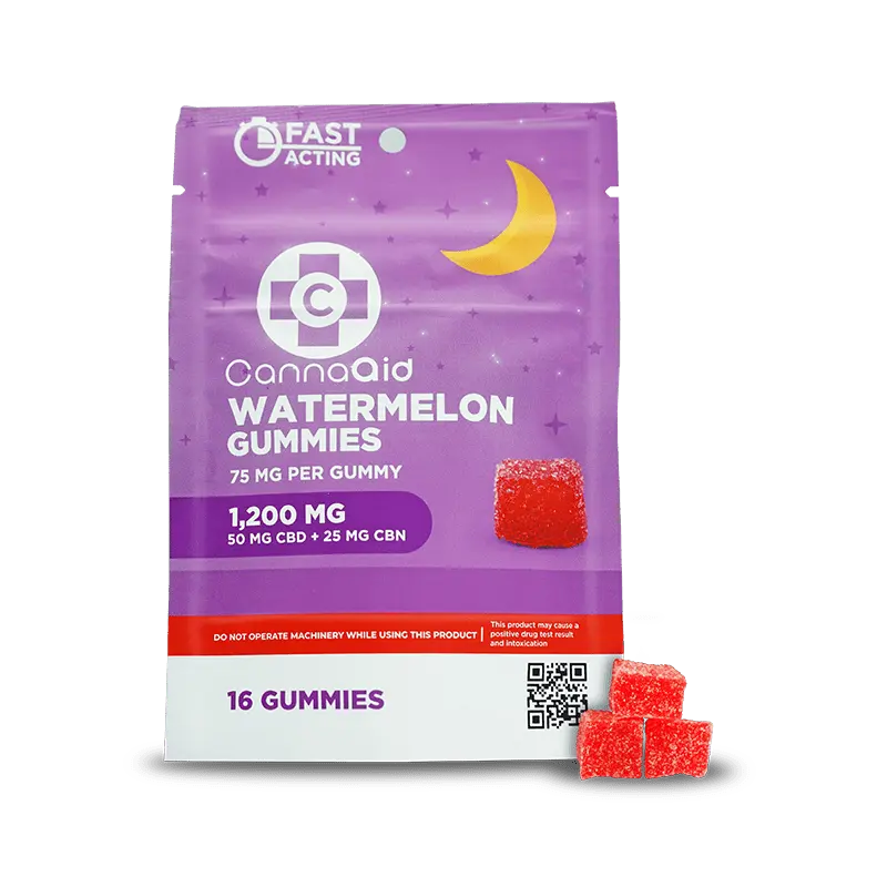 CBD + CBN Watermelon Gummies 1,200 MG CannaAid