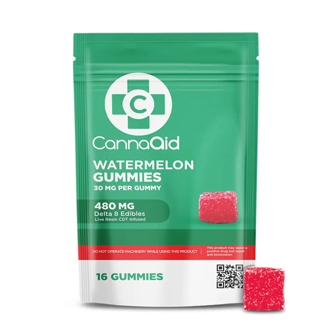 THC Delta 8 Watermelon Gummies 30MG each CannaAid